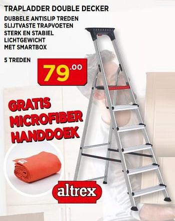 Promoties Trapladder double decker - Altrex - Geldig van 01/08/2018 tot 31/08/2018 bij Bouwcenter Frans Vlaeminck