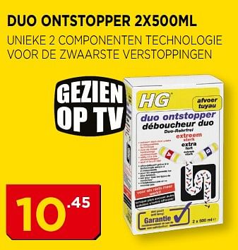 Promoties Duo ontstopper - HG - Geldig van 01/08/2018 tot 31/08/2018 bij Bouwcenter Frans Vlaeminck