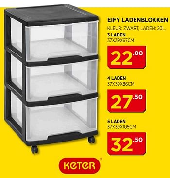 Promoties Eify ladenblokken - Keter - Geldig van 01/08/2018 tot 31/08/2018 bij Bouwcenter Frans Vlaeminck