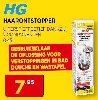 Promoties Haarontstopper - HG - Geldig van 01/08/2018 tot 31/08/2018 bij Bouwcenter Frans Vlaeminck