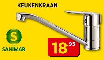 Promoties Keukenkraan - Sanimar - Geldig van 01/08/2018 tot 31/08/2018 bij Bouwcenter Frans Vlaeminck