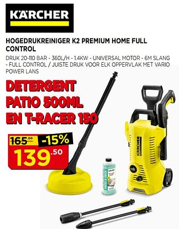 Promoties Karcher hogedrukreiniger k2 premium home full control - Kärcher - Geldig van 01/08/2018 tot 31/08/2018 bij Bouwcenter Frans Vlaeminck