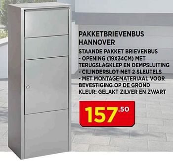 Promoties Pakketbrievenbus hannover - Practo - Geldig van 01/08/2018 tot 31/08/2018 bij Bouwcenter Frans Vlaeminck
