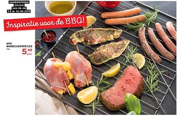 Promotions Mini barbecueworstjes - Produit maison - Alvo - Valide de 08/08/2018 à 14/08/2018 chez Alvo