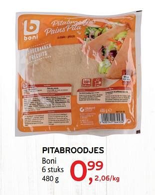 Promoties Pitabroodjes boni - Boni - Geldig van 01/08/2018 tot 14/08/2018 bij Alvo