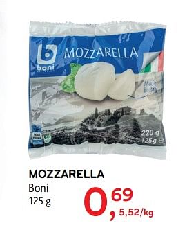 Promoties Mozzarella boni - Boni - Geldig van 01/08/2018 tot 14/08/2018 bij Alvo