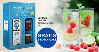 Promoties London dry gin bombay sapphire: gratis 2 botanicals - Bombay - Geldig van 01/08/2018 tot 14/08/2018 bij Alvo