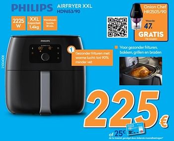 Promoties Philips airfryer xxl hd9653-90 - Philips - Geldig van 01/08/2018 tot 15/08/2018 bij Krefel