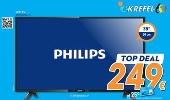 Promoties Philips led tv 39phs4112 - Philips - Geldig van 01/08/2018 tot 15/08/2018 bij Krefel