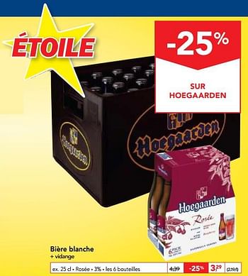 Promotions Bière blanche - Hoegaarden - Valide de 01/08/2018 à 14/08/2018 chez Makro