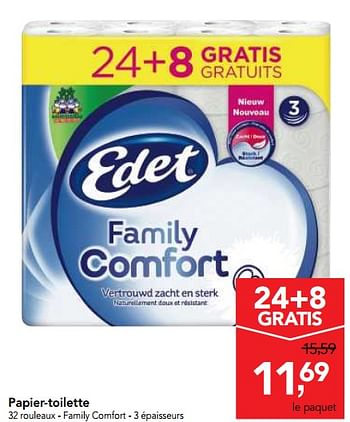 Promoties Papier-toilette - Edet - Geldig van 01/08/2018 tot 14/08/2018 bij Makro