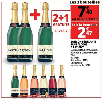 Mousseux, Festillant Pamplemousse - sans alcool : la bouteille de 75cL à  Prix Carrefour