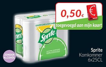 Promoties Sprite komkommer - Sprite - Geldig van 01/08/2018 tot 27/08/2018 bij Intermarche