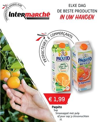 Promoties Paquito sap - Paquito - Geldig van 01/08/2018 tot 27/08/2018 bij Intermarche