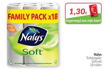 Promotions Nalys toiletpapier soft - Nalys - Valide de 01/08/2018 à 27/08/2018 chez Intermarche