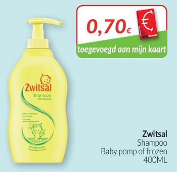 Promoties Zwitsal shampoo baby pomp of frozen - Zwitsal - Geldig van 01/08/2018 tot 27/08/2018 bij Intermarche