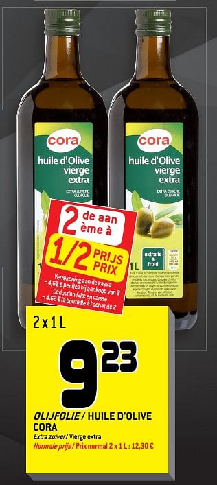 Promotions Olijfolie - huile d`olive cora - Produit maison - Match - Valide de 01/08/2018 à 14/08/2018 chez Match