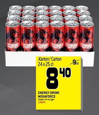 Promotions Energy drink megaforce - Megaforce - Valide de 01/08/2018 à 14/08/2018 chez Match