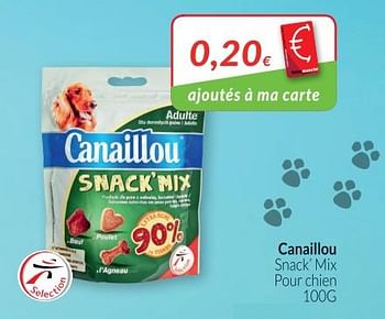 Promotions Canaillou snack` mix pour chien - Canaillou - Valide de 01/08/2018 à 27/08/2018 chez Intermarche