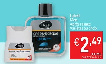 Promotions Labell men après rasage - Labell - Valide de 01/08/2018 à 27/08/2018 chez Intermarche