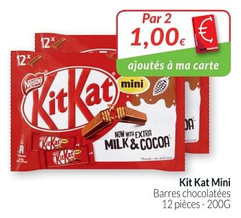 Promotions Kit kat mini barres chocolatées - Nestlé - Valide de 01/08/2018 à 27/08/2018 chez Intermarche