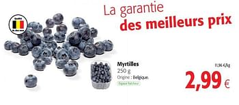 Promotions Myrtilles - Produit maison - Colruyt - Valide de 01/08/2018 à 15/08/2018 chez Colruyt