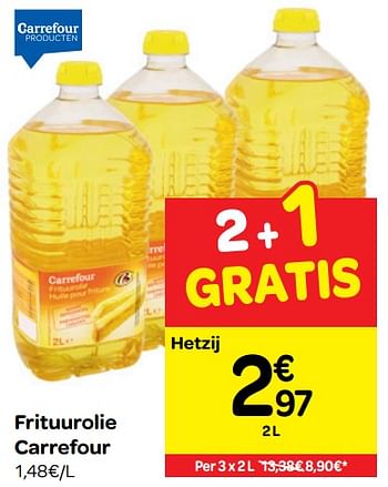 Promoties Frituurolie carrefour - Huismerk - Carrefour  - Geldig van 01/08/2018 tot 13/09/2018 bij Carrefour