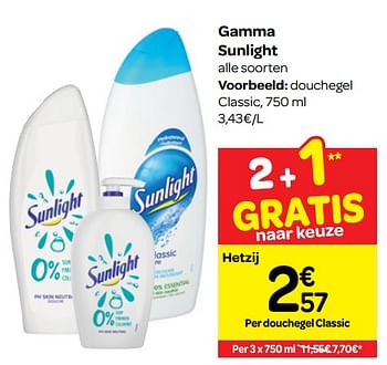 Promoties Gamma sunlight - Sunlight - Geldig van 01/08/2018 tot 13/09/2018 bij Carrefour