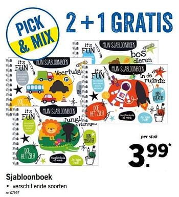 Promotions Sjabloonboek - Produit maison - Lidl - Valide de 02/08/2018 à 25/08/2018 chez Lidl