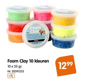 Promoties Foam clay 10 kleuren - Foam Clay - Geldig van 31/07/2018 tot 09/09/2018 bij Fun