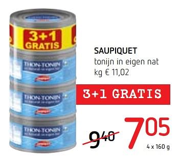 Promoties Tonijn in eigen nat - Saupiquet - Geldig van 02/08/2018 tot 15/08/2018 bij Spar (Colruytgroup)