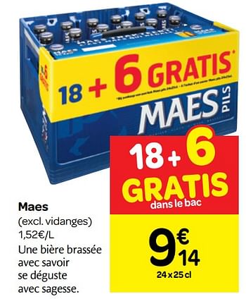 Promotions Maes - Maes - Valide de 01/08/2018 à 13/09/2018 chez Carrefour