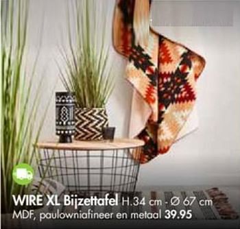 Promoties Wire xl bijzettafel - Huismerk - Casa - Geldig van 30/07/2018 tot 26/08/2018 bij Casa