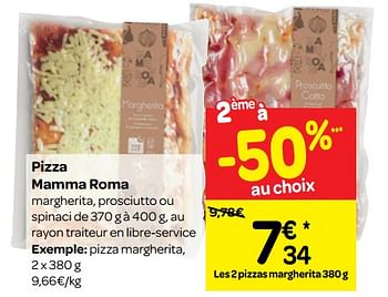 Promotions Pizza mamma roma - Produit maison - Carrefour  - Valide de 01/08/2018 à 06/09/2018 chez Carrefour