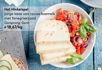 Promotions Jonge kaas van rauwe koemelk met fenegriekzaad - Het Hinkelspel - Valide de 01/08/2018 à 04/09/2018 chez Bioplanet