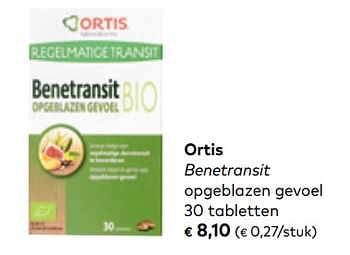 Promoties Benetransit opgeblazen gevoel - Ortis - Geldig van 01/08/2018 tot 04/09/2018 bij Bioplanet