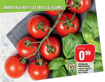 Promoties Trostomaten tomates grappe - Huismerk - Match - Geldig van 08/08/2018 tot 14/08/2018 bij Match