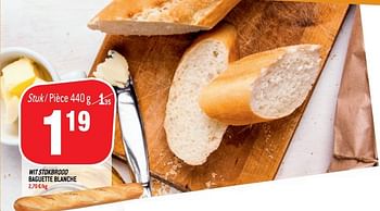 Promoties Wit stokbrood baguette blanche - Huismerk - Match - Geldig van 08/08/2018 tot 14/08/2018 bij Match