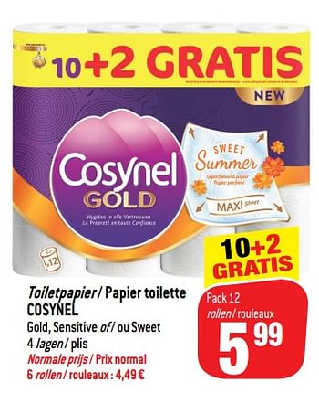 Promoties Toiletpapier - papier de toilette cosynel - Cosynel - Geldig van 08/08/2018 tot 14/08/2018 bij Match