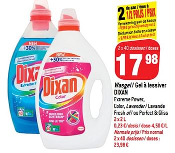 Promoties Wasgel - gel à lessiver dixan - Dixan - Geldig van 08/08/2018 tot 14/08/2018 bij Match
