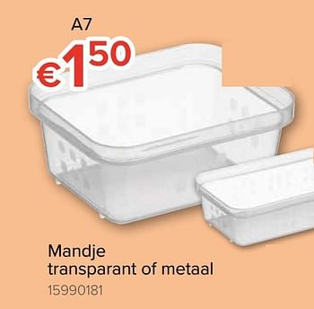 Promotions Mandje transparant of metaal - Ebro - Valide de 10/08/2018 à 02/09/2018 chez Euro Shop