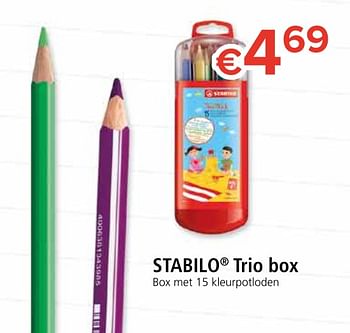 Promoties Stabilo trio box - Stabilo - Geldig van 10/08/2018 tot 02/09/2018 bij Euro Shop