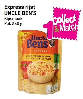Promoties Express rijst uncl ben`s - Uncle Ben's - Geldig van 08/08/2018 tot 21/08/2018 bij Match