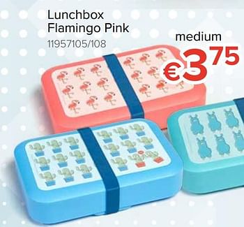 Promoties Lunchbox flamingo pink medium - DBP Plastics Solutions - Geldig van 10/08/2018 tot 02/09/2018 bij Euro Shop