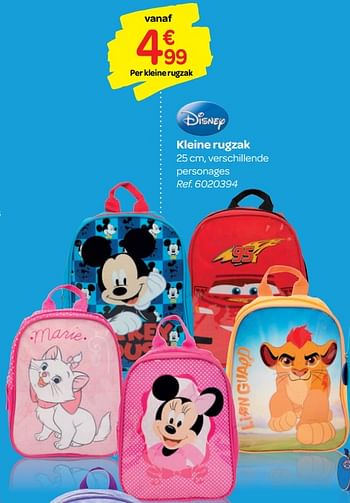 Promoties Kleine rugzak - Disney - Geldig van 01/08/2018 tot 09/09/2018 bij Carrefour