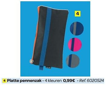 Promotions Platte pennenzak - Produit maison - Carrefour  - Valide de 01/08/2018 à 09/09/2018 chez Carrefour