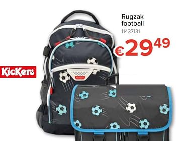 Promoties Rugzak football - Kickers - Geldig van 10/08/2018 tot 02/09/2018 bij Euro Shop
