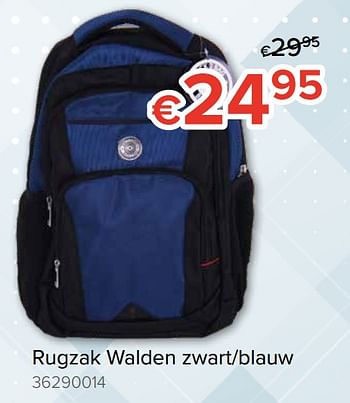 Promoties Rugzak walden zwart-blauw - Back2Bag - Geldig van 10/08/2018 tot 02/09/2018 bij Euro Shop