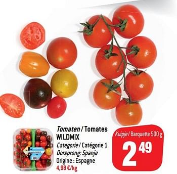 Promotions Tomaten - tomates wildmix - Produit maison - Match - Valide de 08/08/2018 à 14/08/2018 chez Match