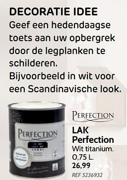 Promoties Lak perfection wit titanium - Perfection - Geldig van 08/08/2018 tot 03/09/2018 bij BricoPlanit